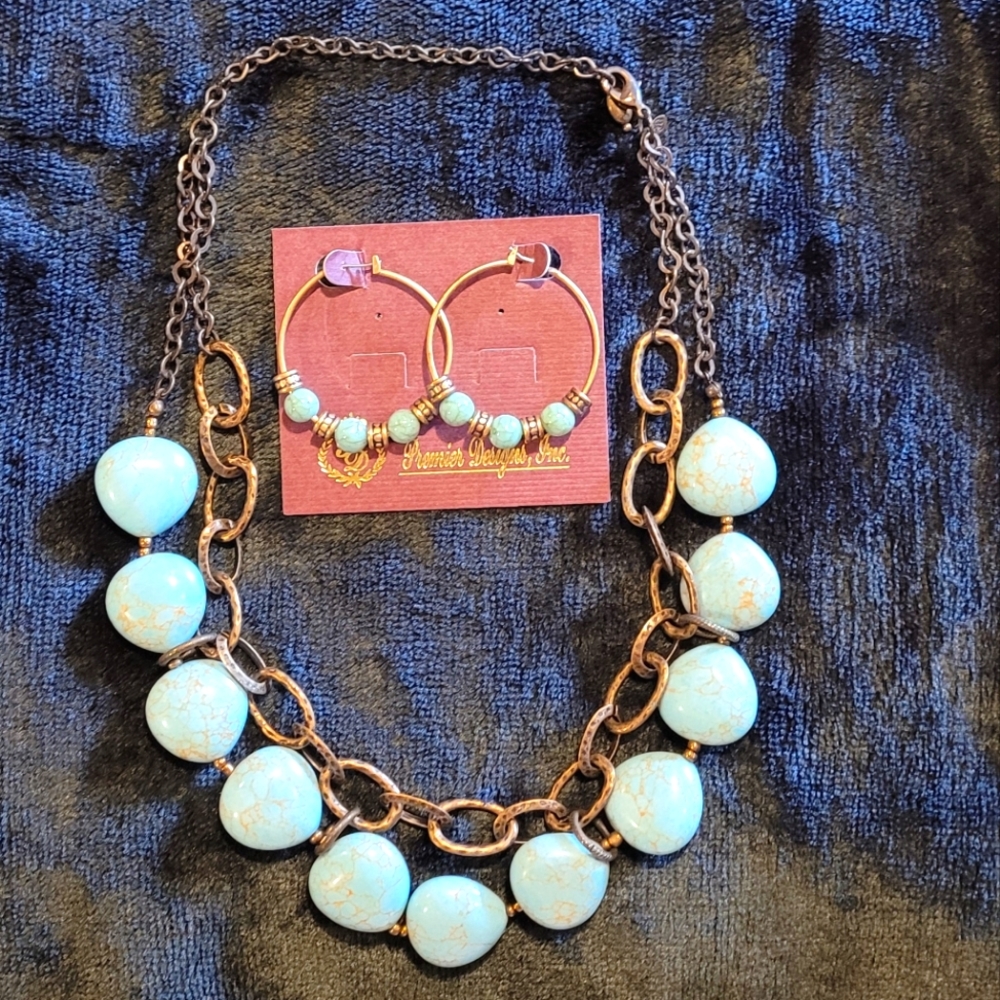Necklace with matching earrings